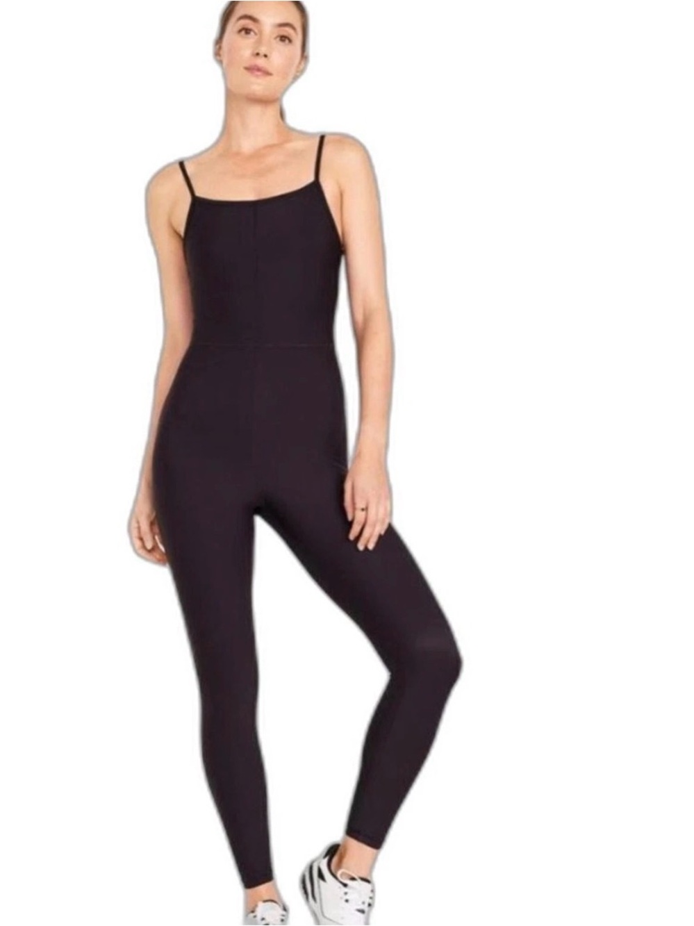 Old Navy Black Seamless Slim Jumpsuit with Spaghetti Straps